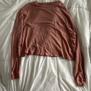light pink wild fable cropped long sleeve